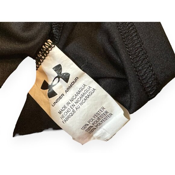 Under Armour Boys Kids T-Shirt Size 6, Green, Graphic Logo, Quick-Dry, Polyester - Picture 4 of 5